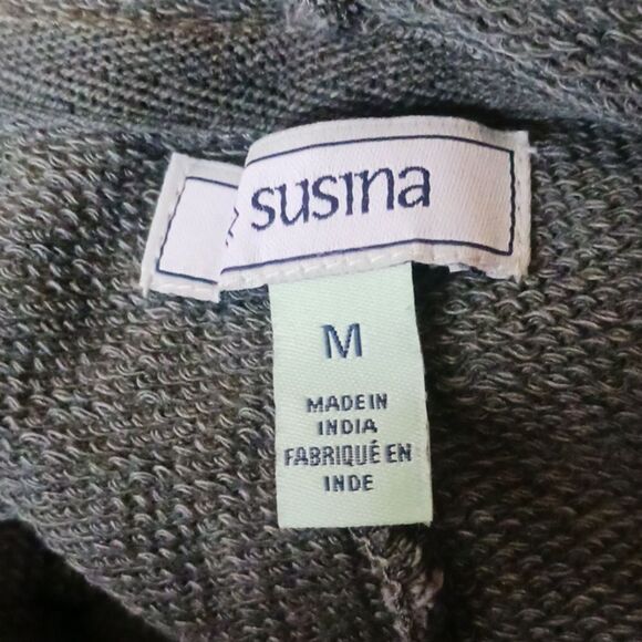 SUSINA Gray Drape Knit Hooded Cardigan size M - Picture 6 of 7